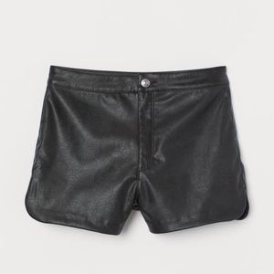 faux leather shorts
